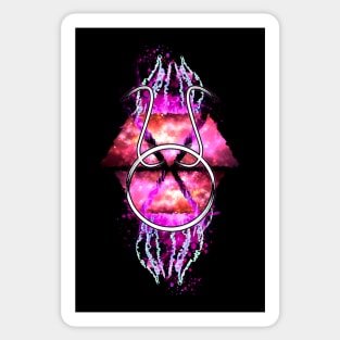 Taurus Zodiac - Pink Abstract Sticker